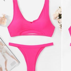 SHEIN HOT PINK BIKINI